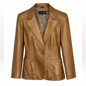 Couture by J Park | 100% Genuine Lamb Leather Blazer | Size Small